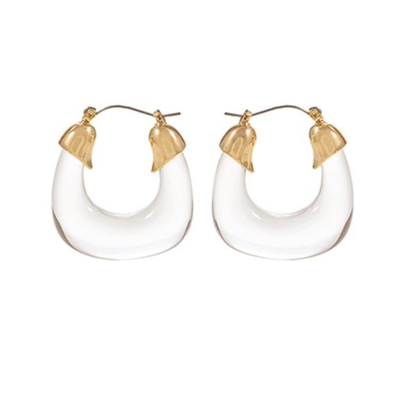 Rounded Square Clear Hoops - Picture 1 of 1